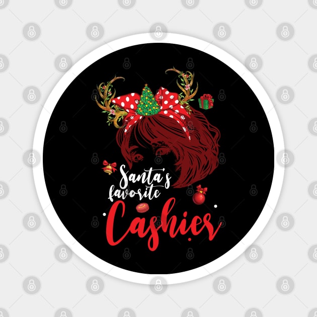 Messy Bun Hair Christmas Tree Santas Favorite Cash Magnet by intelus